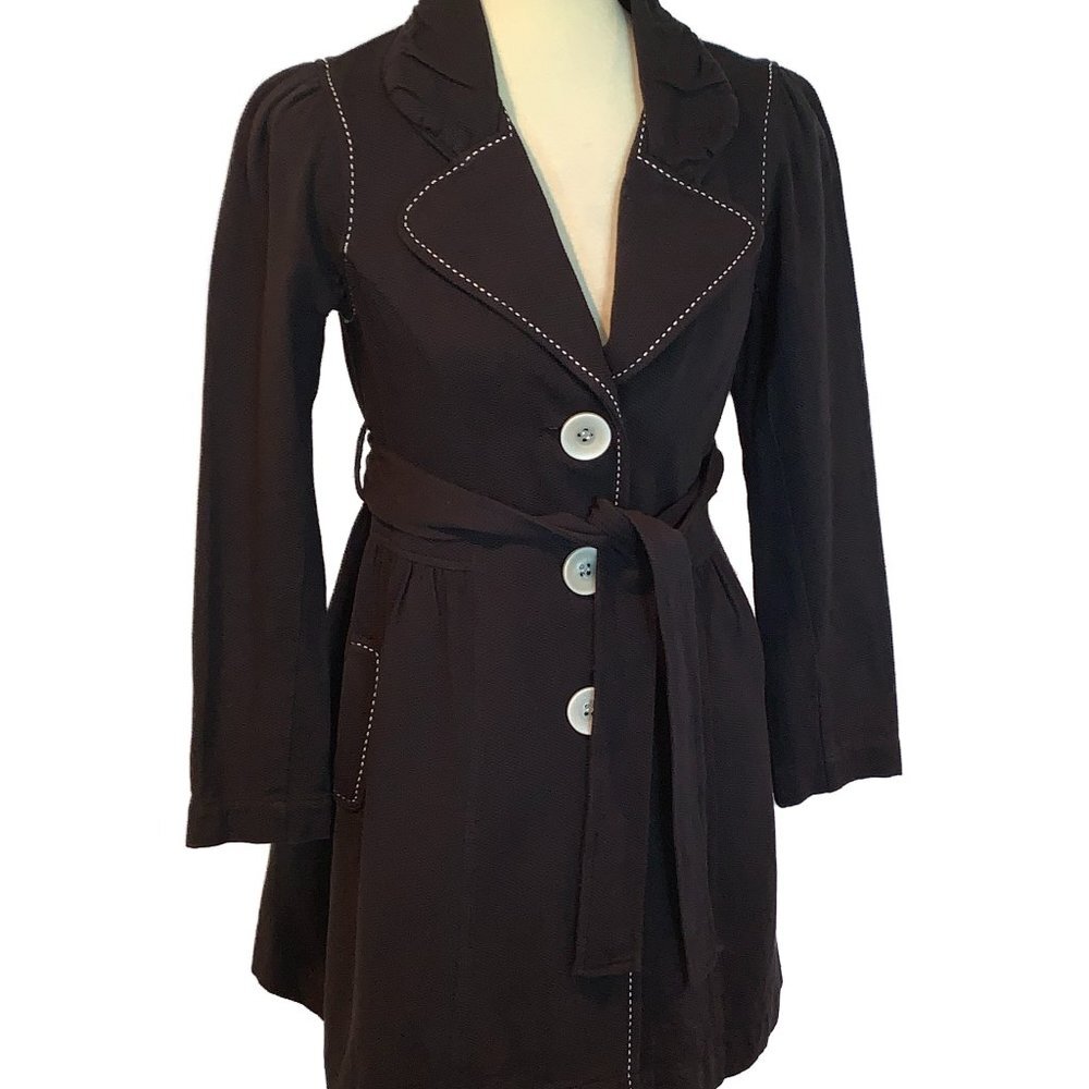 Anthro - Nick & Mo Rare Contrast Stitch Trench